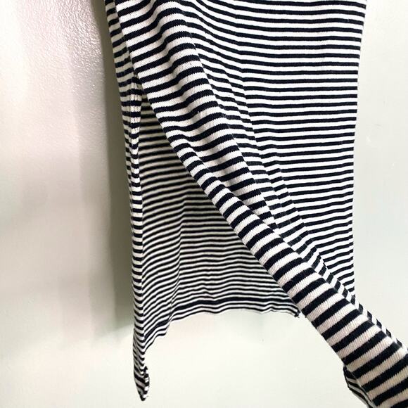 GAP WOMENS CASUAL SLIT MIDI SKIRT BLACK & WHITE STRIPED XS - Picture 8 of 9